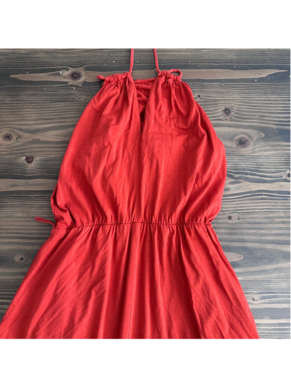 Patagonia W's Lithia Dress Womens S Orange Halter Organic Cotton Tencel READ - Picture 7 of 12